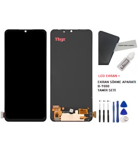 Tkgz - Oppo A91 Uyumlu Lcd Ekran Dokunmatik Servis OLED + B-7000 + TAMİR SETİ