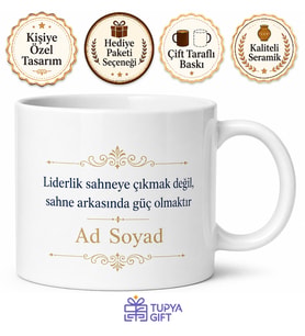 Müdür Yardımcısına Özel Kupa Bardak Hediye Baskılı Porselen Kupa