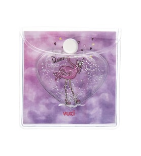 Vuki Küp Bloknot Simli Sulu 6.3 x 6.3 Cm Flamingo Desenli Sulu ve Simli Küp Bloknot