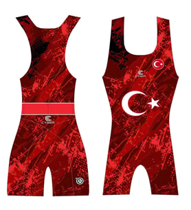 CYBER 2026 ZAFER DESENLİ ERKEK GÜREŞ MAYOSU