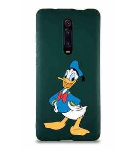 Xiaomi Mi 9T Pro Soft Premier Kapak Donald Duck-C Tasarımlı Silikon Kılıf - Yeşil (Şeffaf)