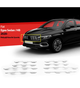 Fiat Egea Sd/Hb 2020+ Ön Panjur 8 Parça Krom