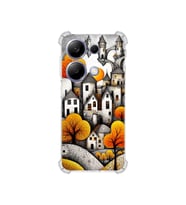 PrintiFy Redmi Note 13 ile Uyumlu Düşlerin Dansı Serisi Göçebe Şatolar Tasarımlı Uv Baskılı Köşe Korumalı Antişok Kılıf