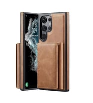 Coverzone iPhone 13 Pro Max ile uyumlu Deri K?l?f Magsafe ile uyumlu Wallet 2 in 1 �?karabilir Kart Tutucu M?ktan?sl? Stand olabilen Phone case Deri Kapak Wireless ?arj �zellikli Kahverengi