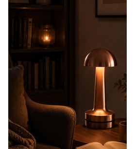 Dokunmatik Mantar Gece Lambası Bronz LED Masa Aydınlatması
