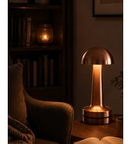 Dokunmatik Mantar Gece Lambası Bronz LED Masa Aydınlatması