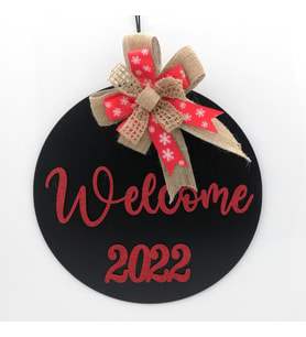 Lora Davet Yılbaşı Süsleri Marry Christmas Kapı Süsü (1 Adet) Siyah - 16164