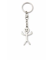 Happy Figure – Gülümseyen Figür Eskitme Gümüş Renk Metal Anahtarlık