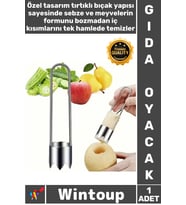 #Oyacak Ergonomik Tırtıklı Bıçak Pratik Mutfak Aparatı Çıkarıcı Paslanmaz Çelik Sebze Meyve Oyacağı