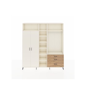 Arges Dolap 9 Raflı 3 Çekmeceli 2 Askılı 220x30x243 Aytaşı-Aytaşı/Çam