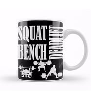 Squat Bench Deadlift Powerlifting Bodybuilding Kupa Bardak Porselen