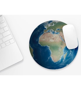 Dünya - Yuvarlak Mouse Pad, 19,50 cm