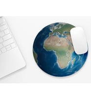 Dünya - Yuvarlak Mouse Pad, 19,50 cm