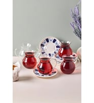 Perotti Laleli 6 Kişilik 12 Parça Kulplu Çay Seti 210 Ml 17903