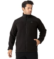 Crozwise Siyah Erkek Tam Fermuarlı Polar / Sweat - 6055-10