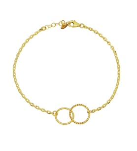 Barika Jewelry Kadın 14 Ayar Altın Halka Detaylı Bileklik