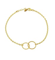 Barika Jewelry Kadın 14 Ayar Altın Halka Detaylı Bileklik