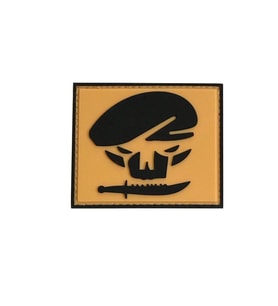 Single Sword BERE-BIÇAK Plastik Patch - Peç 6Cm X 6Cm BEJ