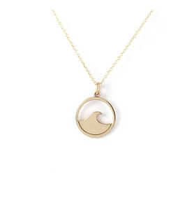 Kişiye Özel Şık Dalga Model Kolye 925K Gümüş (Gold)