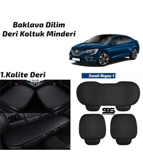 Renault Megane 4 Siyah Deri Oto Koltuk Minderi