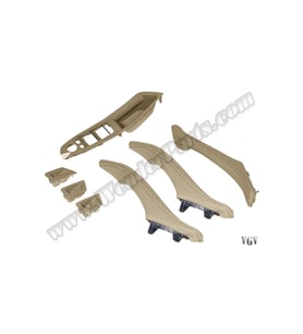 BMW F10+LCI Kapı Tutamak Seti &Ouml;narka Bej Deri Kaplamalı 51417225850x2 Wender