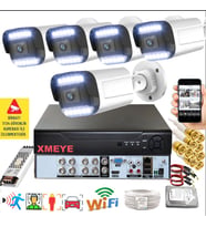 5 li Araç İnsan Yüz Tanımalı Hareket Algılayan 5 MP Lens 12 Warm Led Gece Renkli Kamera Seti 3312W