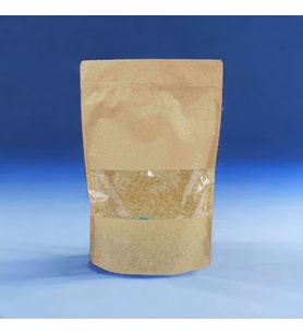 Kraft Pencereli Doypack 200x300x50 mm 25 li Paket