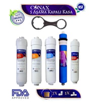 Conax Tüm Kapalı Kasalar Için 5 Aşamalı Inline Filtre Seti (ORJİNAL YENİ SERİ) 80 GPD Membran