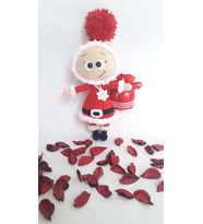 Yılbaşı Kostümlü Bonnie Bebek Amigurumi Organik Oyuncak