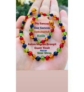 SERTİFİKALI ORİJİNAL KEHRİBAR KOLYE 36-37 cm 3-8 YAŞ