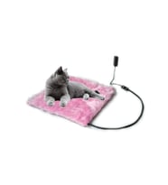 Kedi Köpek Isıtıcı Ped 48x48cm 5cm Kalınlık Peluş Yumusak Kumaş Yıkanabilir 12v Ile Çalışır