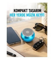 Mey İthalat® Taşınabilir Bluetooth Hoparlör Eller Serbest Arama Özellikli Yeni Nesil