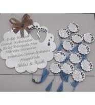 Kişiye Özel Yeni Doğan Kapı Süsü ve Magnet