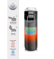 Coral High 500 ml Gri Turuncu Renk Geçişli - Erkek Çocuk Paslanmaz Çelik Okul Termosu/Suluk/Matara