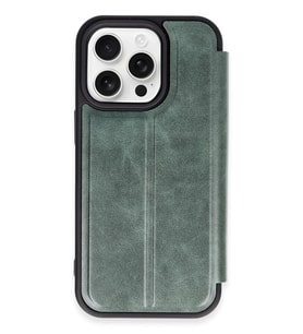 iPhone 14 Pro Kılıf Flip Cover - Koyu Yeşil