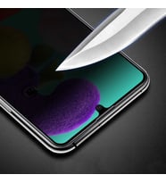 Galaxy A91 (S10 Lite) New 5D Privacy Hayalet Cam Ekran Koruyucu Siyah