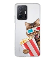 PrintiFy Xiaomi Mi 11T Pro ile Uyumlu Kedi 1 Kamera Korumalı Şeffaf Kılıf