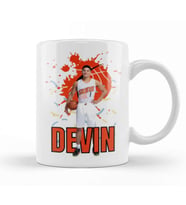 Devin Booker Vintage Aart  Legend Basketball Gift Vintage Retro Style Kupa Bardak Porselen