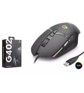 Nodar G402 Gaming Mouse Kablolu 7200 Dpi 7 Tuş 1000Hz Rgb Oyuncu Mouse Siyah