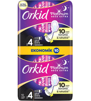 Platinum Hijyenik Ped Anne Kız Paketi Gece Ekstra (Boy 3) Dev Ekonomik Paket 50 Adet Ped