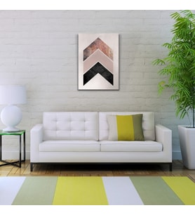 Pastel Renklerde Geometrik Şekiller Kanvas Tablo 50 x 70