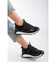 Verica Kadın Spor Ayakkabı Sneaker Lastik Detaylı Taşlı
