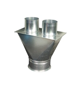 PANTALON TİP DAĞITICI D.120mm FLANŞLI. 2x D.80mm