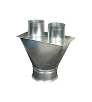 PANTALON TİP DAĞITICI D.120mm FLANŞLI. 2x D.80mm