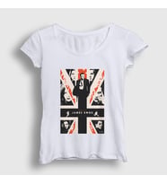 Presmono Kadın Beyaz Daniel Craig Film James Bond T-Shirt 257607tt (Beyaz)