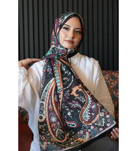 Damla Motif Desen Bordo Soft Pamuk Şal (Standart)