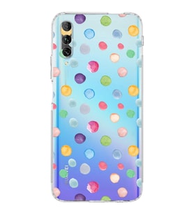 PrintiFy Huawei P Smart Pro ile Uyumlu Water Color 6  Kamera Korumalı Şeffaf  Kılıf