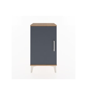 Arges Komodin 2 Raflı Tek Kapaklı 44x30x80 Çam-Antrasit