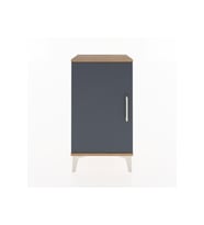 Arges Komodin 2 Raflı Tek Kapaklı 44x30x80 Çam-Antrasit