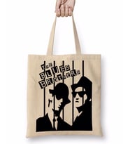 The Blues Brothers Siyah Beyaz Bez Çanta Uzun Saplı